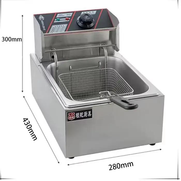 Friteuse de bureau commerciale en acier inoxydable