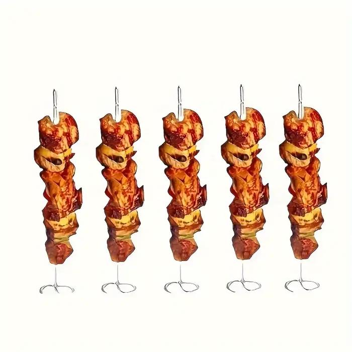 10-30 pièces en acier inoxydable brochette gril Kabob brochettes bâtons pour griller réutilisable Kebab Barbecue BBQ bâton spécial aiguille de cuisson
