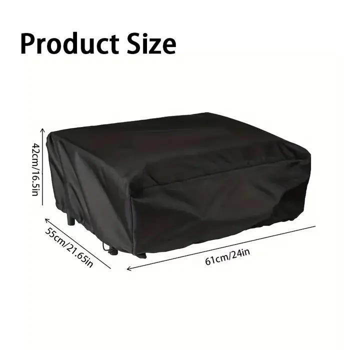 1 housse de protection noire pour four avec cordon de serrage réglable