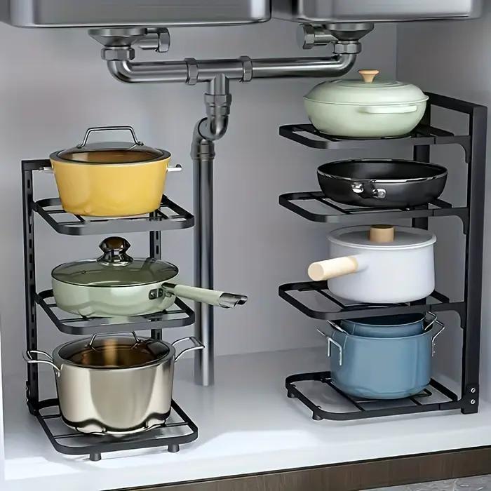 Organisateur de support de casseroles réglable
