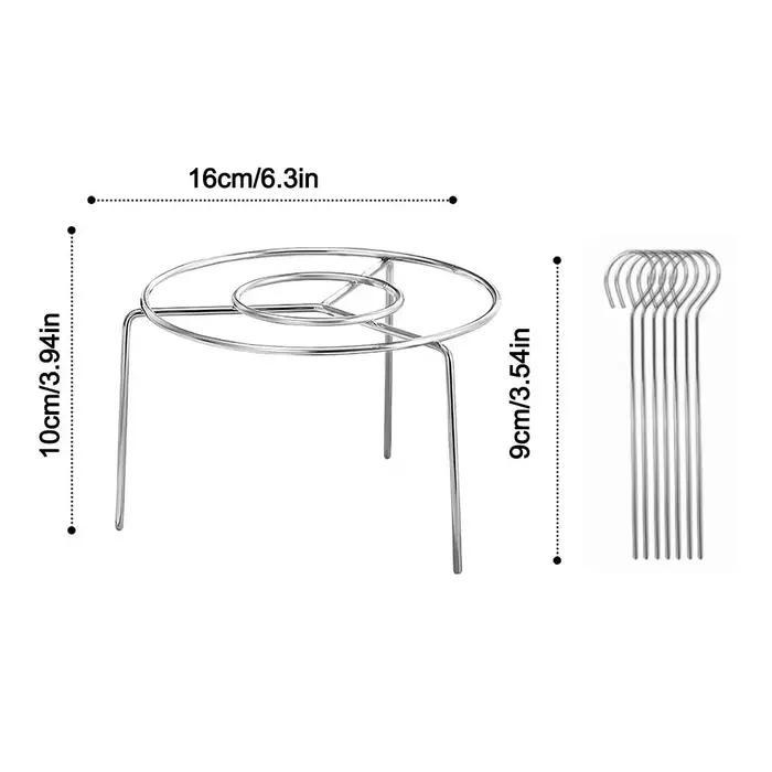Grille de barbecue ronde en acier inoxydable durable pour friteuse à air