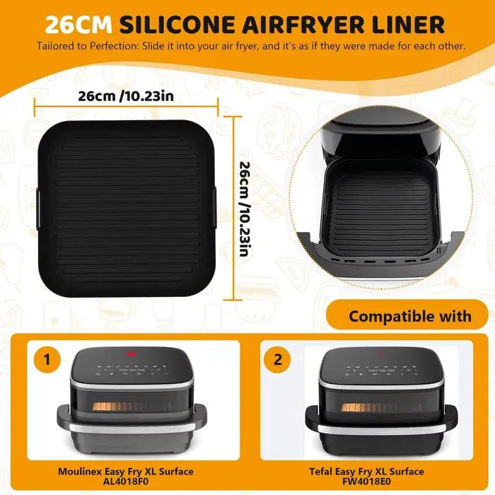 Moule en Silicone pour Friteuse à Air Moulinex Easy Fry XL Plateau Facile à Nettoyer Pour Gratins et Légumes Occasions Spéciales Cuisine Écologique