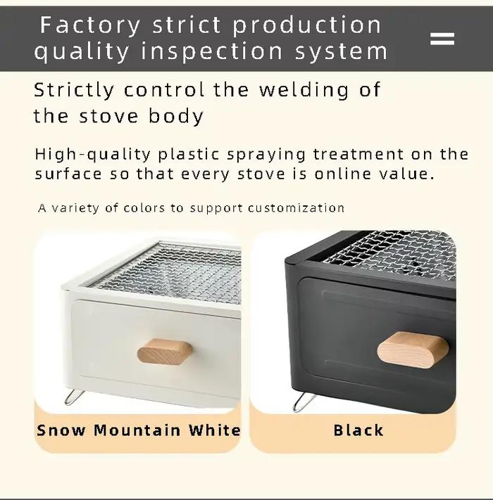 Barbecue d'extérieur, support à charbon de bois pour foyer, foyer portable pour camping en extérieur, barbecue pour la maison, l'intérieur et la terrasse