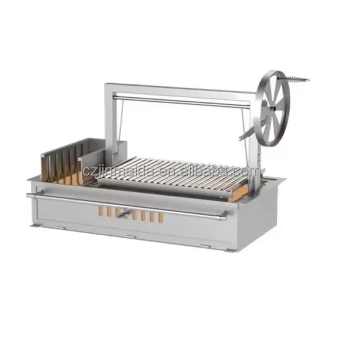 Barbecue portable en acier inoxydable réglable, style argentin, à intégrer dans les briques, pour cuisson DIY, idéal pour les fêtes en extérieur et dans le jardin