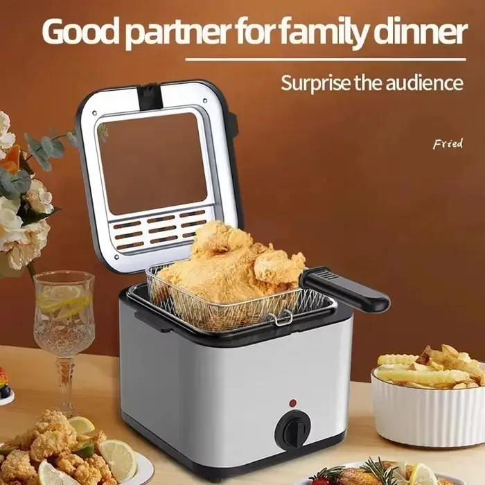 Friteuse carrée multifonctionnelle électrique 110V 220V 1000W 2