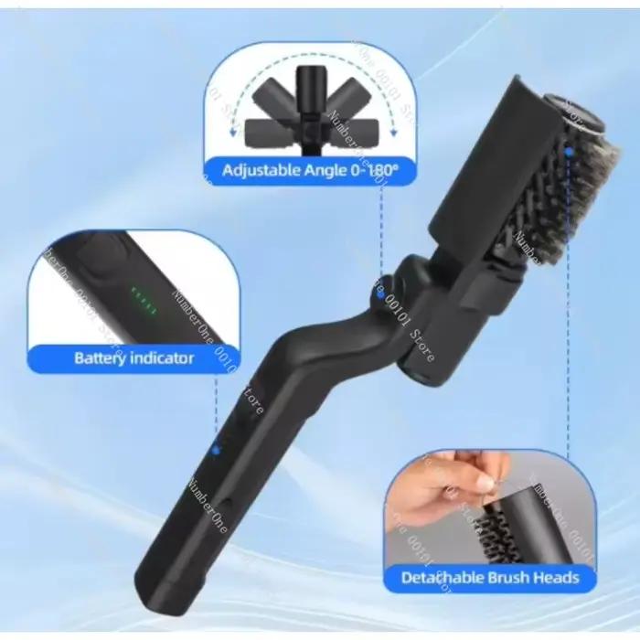 Brosse de nettoyage électrique améliorée pour barbecue sûre pour grilles et étagères de four portable pour cuisiniers occasions spéciales
