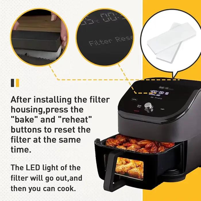 Filtres de remplacement pour friteuse à air Instant Pot Vortex Plus 6QT filtre anti-odeurs anti-résidus huile usage unique respectueux environnement occasionnels repas familiaux événements formels
