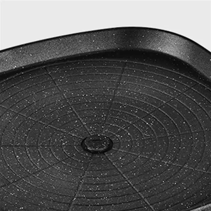 3X carré antiadhésif coréen gril poêle Barbecue Portable plaque chauffante revêtement en pierre ménage extérieur