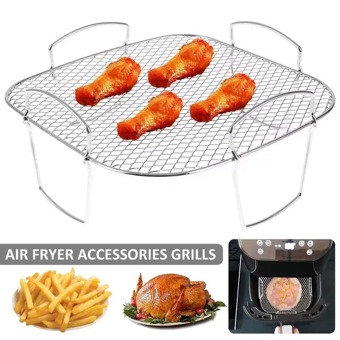 Grille de cuisson multifonctionnelle compatible avec les friteuses à air