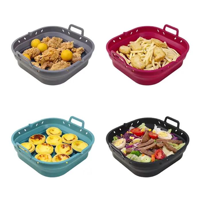 Doublures carrées de friteuse à Air en Silicone réutilisables panier facile à nettoyer pour friteuses à Air de 5.8 à 8 Qt écoresponsables occassions quotidiennes et évènements familiaux