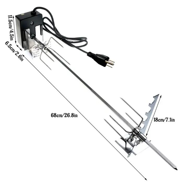 F92B rôties Universal Automatic Grill avec fourche à canne à broche à moteur électrique 4W