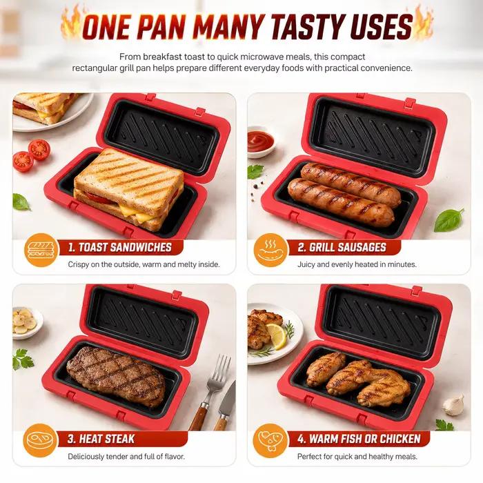Plaque de cuisson antiadhésive pour sandwichs et paninis, mini-grille-pain, appareil à petit-déjeuner rapide, accessoires de cuisine