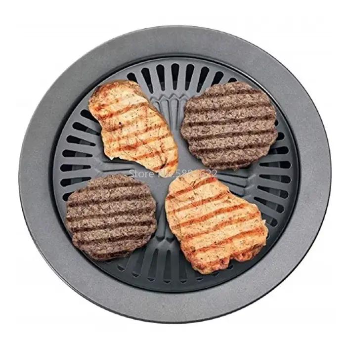 Gril à gaz portable coréen sans fumée pour l'extérieur - Plaque de cuisson à gaz domestique pour rôtir et cuisiner avec un ensemble d'outils pratiques