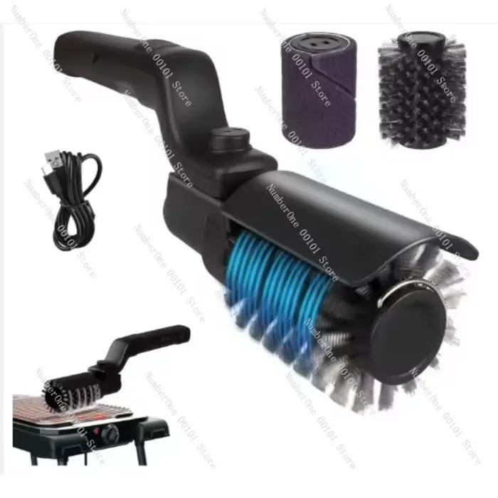 Brosse de nettoyage électrique améliorée pour barbecue sûre pour grilles et étagères de four portable pour cuisiniers occasions spéciales
