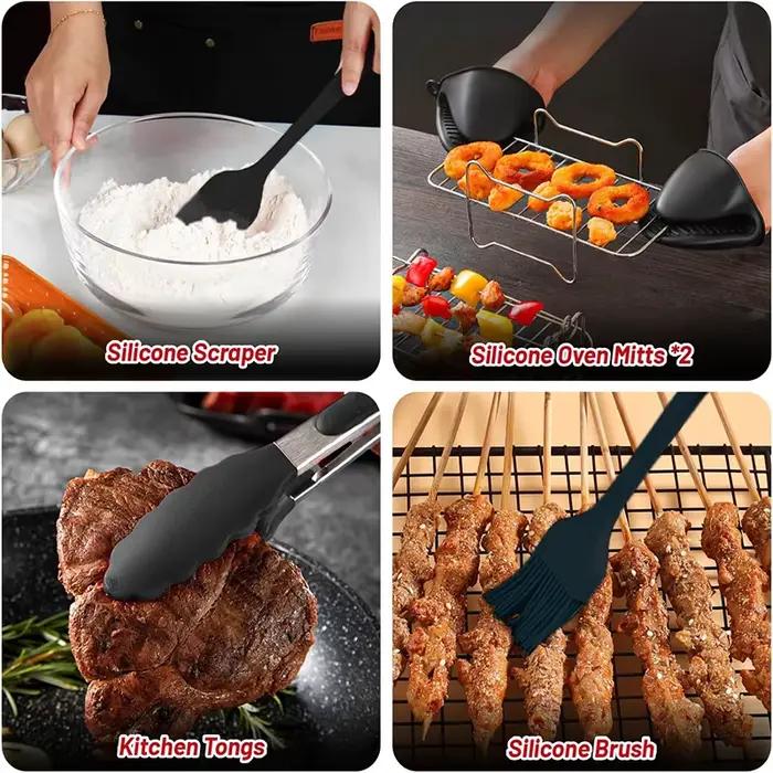 Support de cuisson de moule de friteuse à air en Silicone Compatible avec Moulinex EZ901820 5.2/3.1 L