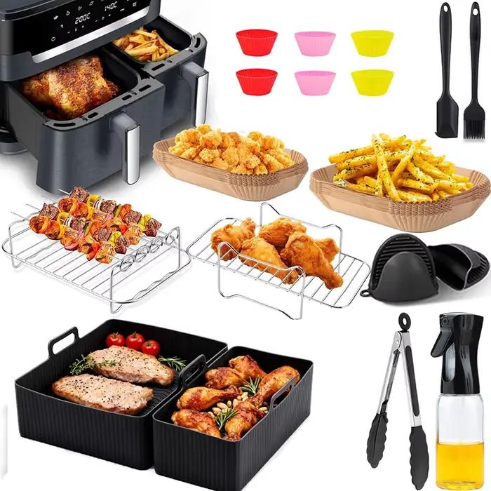 Support de cuisson de moule de friteuse à air en Silicone Compatible avec Moulinex EZ901820 5.2/3.1 L