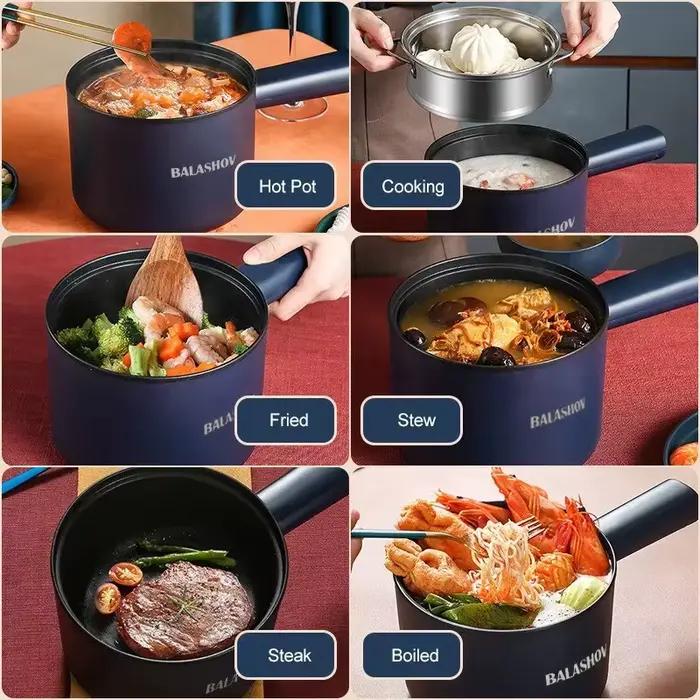 Cuiseur électrique multifonction BALASHOV 500W riz céréales soupe ragoût pilaf antiadhésif métal facile à utiliser et entretenir occasions familiales amicales