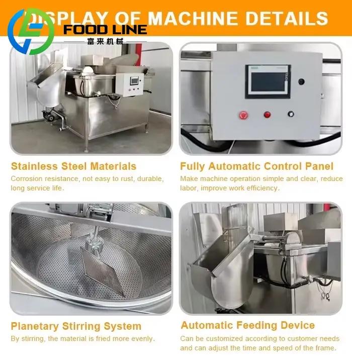Machine à frire automatique pour collations industrielles