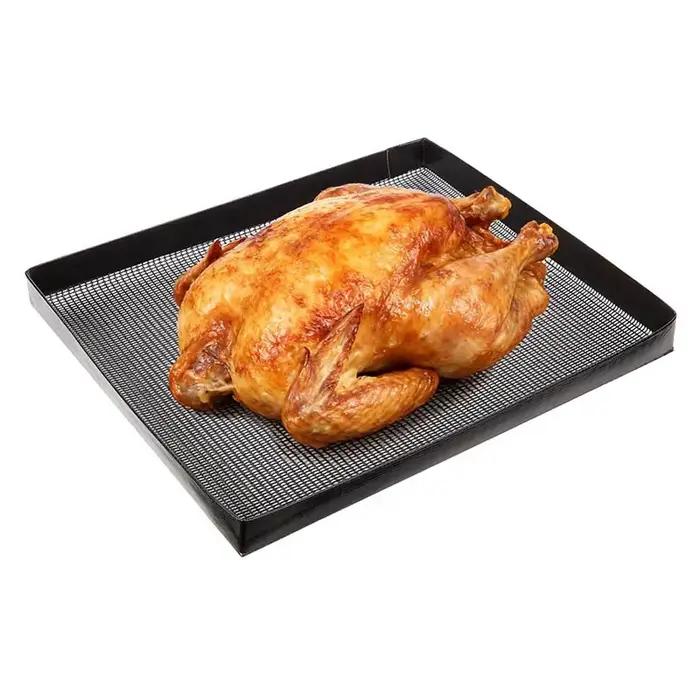 YOMEEI 1 pièce Tapis de cuisson antiadhésif noir