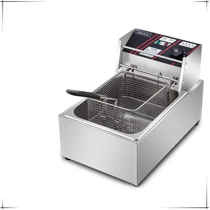 Friteuse de bureau commerciale en acier inoxydable
