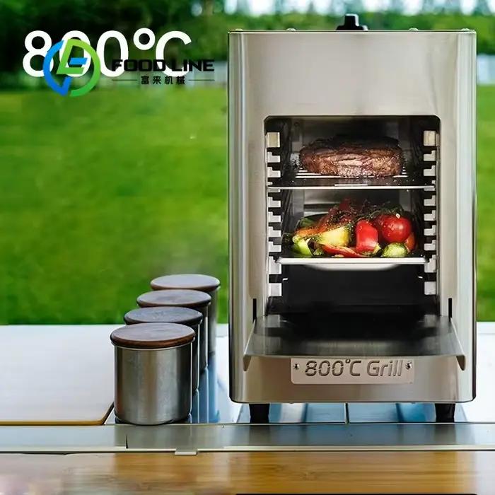Four à steak haute température 800 degrés en acier inoxydable