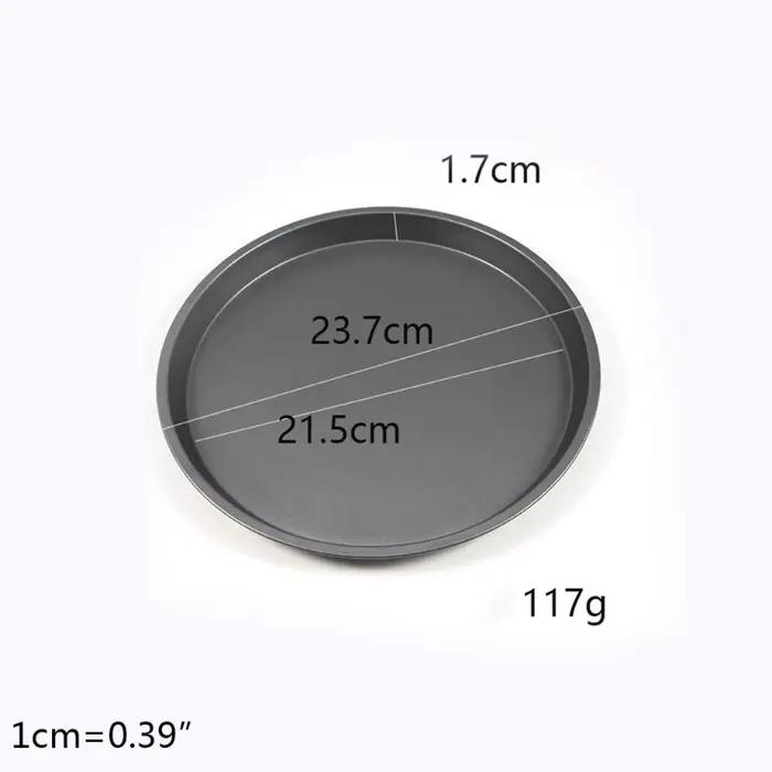 Plaque de cuisson pour pizza en acier au carbone de 9 à 12 pouces antiadhésive avec revêtement intérieur et extérieur pour cuisine professionnelle et maison occassions festives