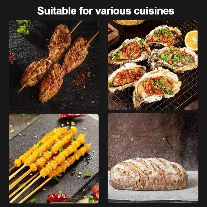 Grille de cuisson carrée réutilisable en fil de fer robuste pour barbecue, pique-nique, camping et autres événements en plein air