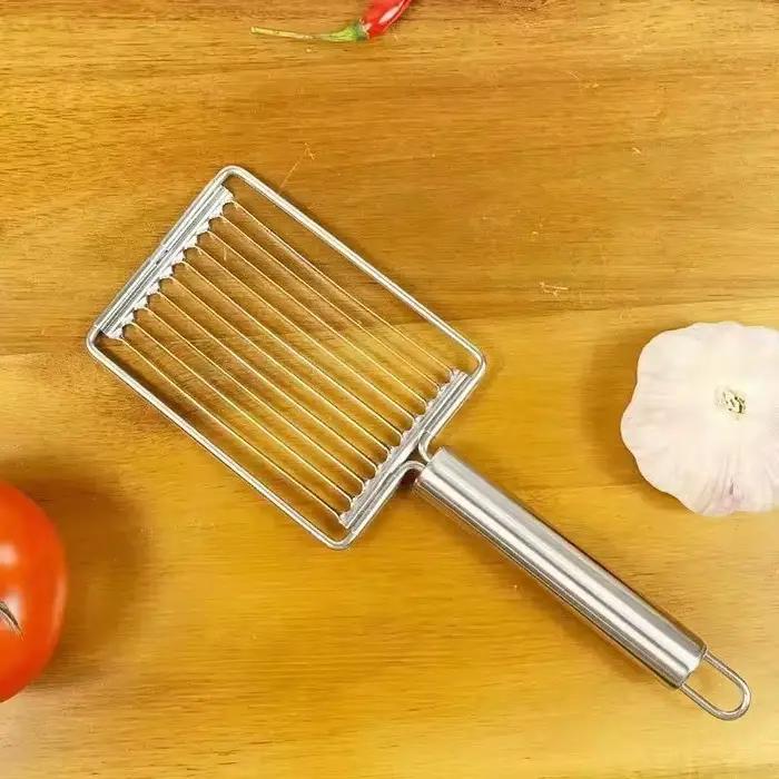[J] Trancheuse à tomates en acier inoxydable - Machine manuelle pour couper les légumes et les fruits