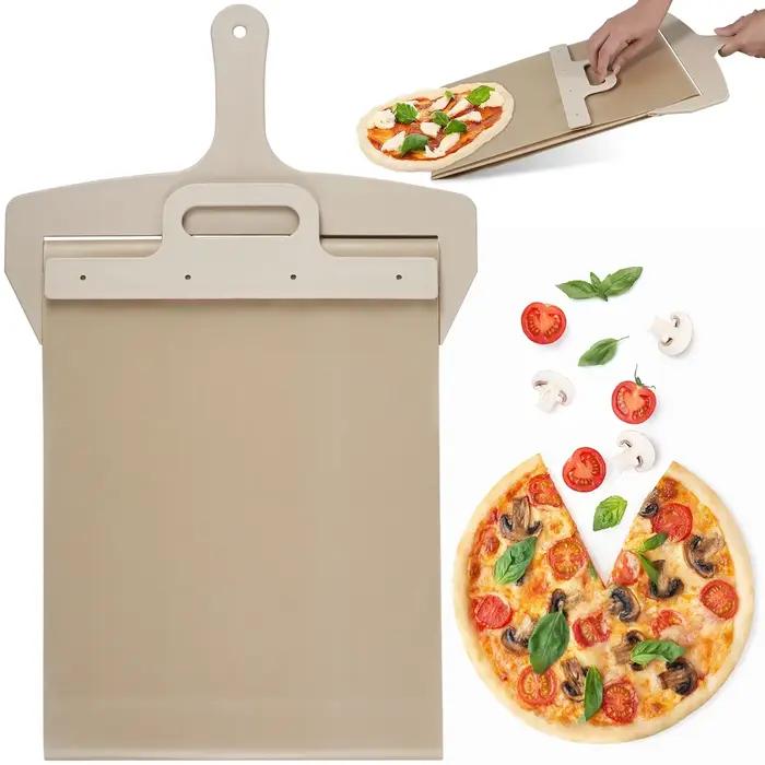 Pelle à pizza portable antiadhésive avec glissière en tissu haute température
