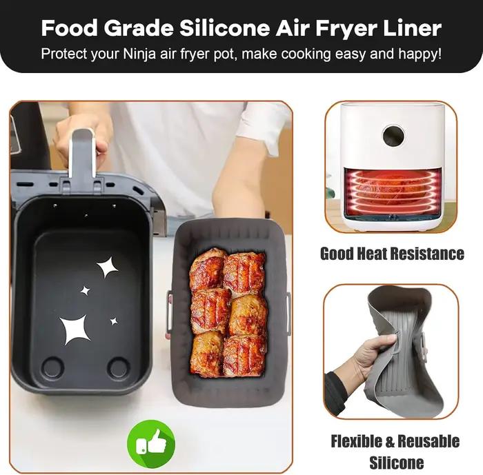 Moule de friteuse à Air en Silicone avec accessoires de gril pour panier Ninja 2 AF400EU/AF300EU/AF451EU/Double pile/SL400EU 9.5L
