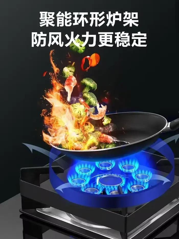 Cuisinière à gaz à économie d'énergie avec flamme puissante