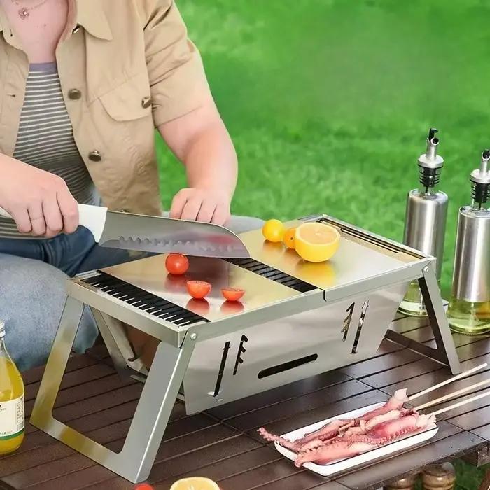Barbecue portable en acier inoxydable épaissi