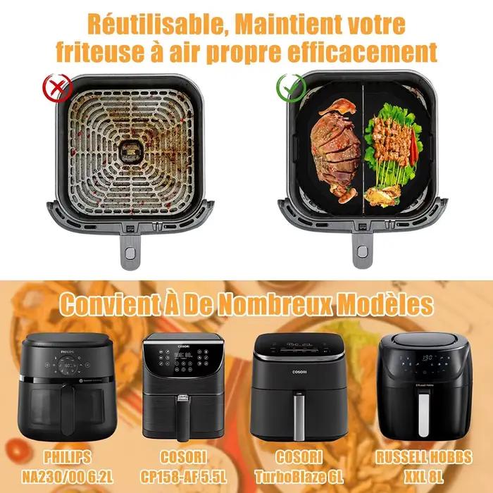 Accessoires de friteuse à air pour Philips série 2000 NA230 XL Cosori Turboblaze 6L, moule en silicone réutilisable pour cuisson saine et facile à nettoyer