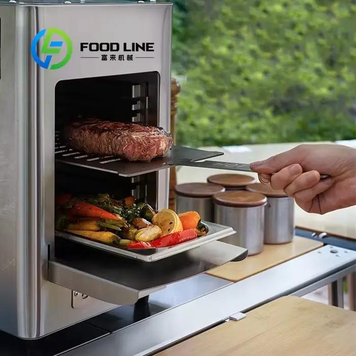 Four à steak haute température 800 degrés en acier inoxydable