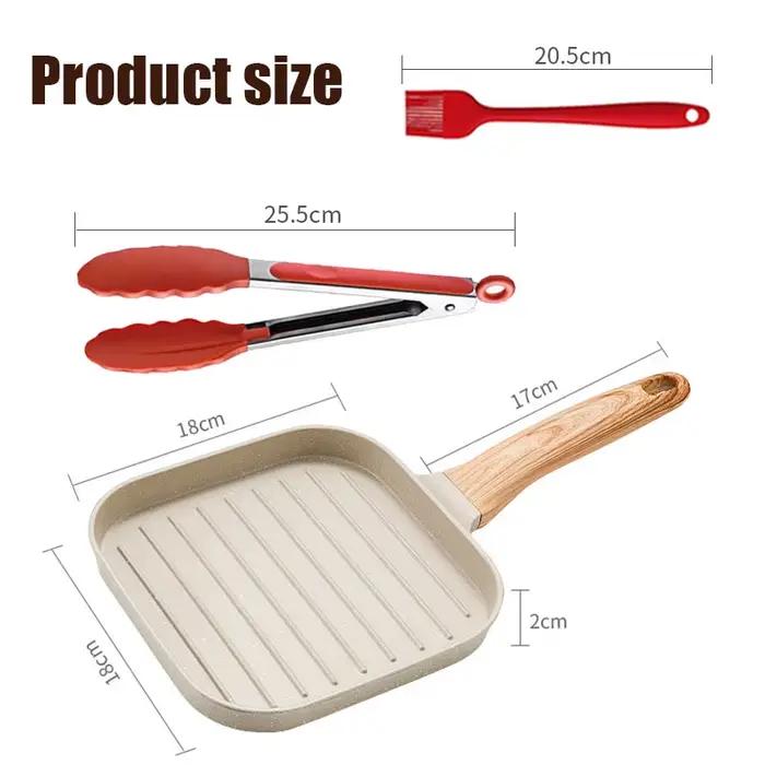 Poêle à gril antiadhésive pour tous les cuisinières