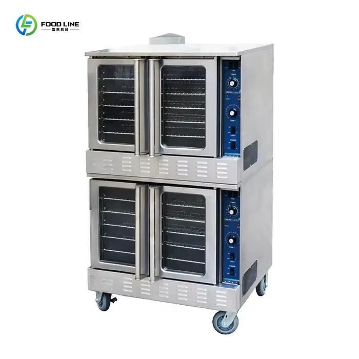 Four à convection au gaz commercial personnalisé avec contrôle numérique et minuterie de 60 minutes pour les boulangeries et les hôtels