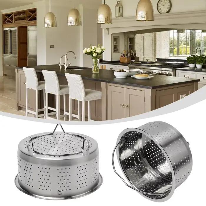 Panier à vapeur en acier inoxydable pour autocuiseur, avec poignée en silicone pour légumes et viandes, pour une cuisson saine et rapide, idéal pour la maison et les occasions spéciales