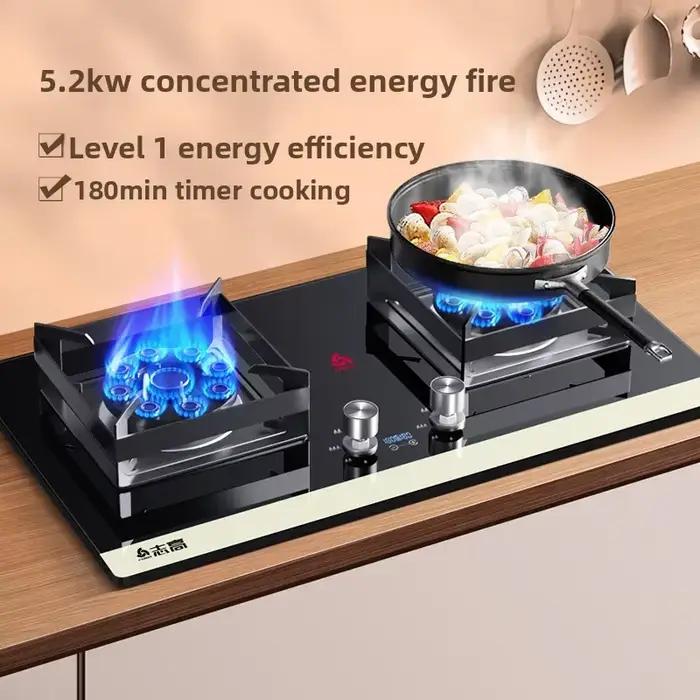 Cuisinière à gaz encastrable Chigo à double brûleur