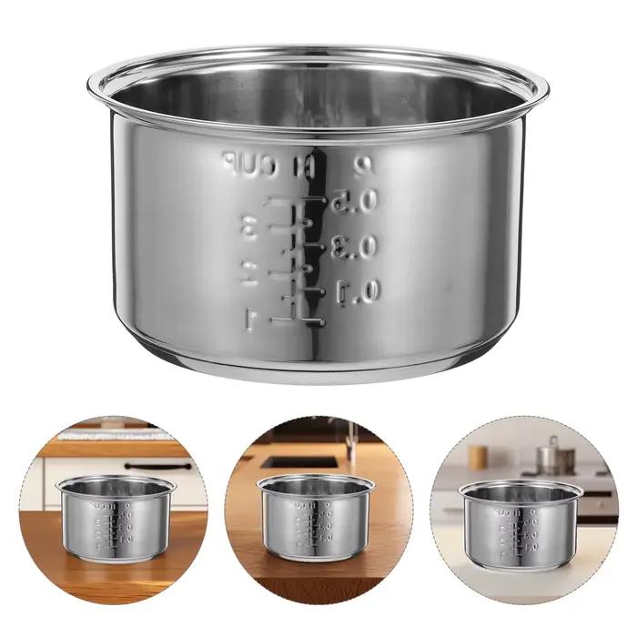 Cuiseur à riz en acier inoxydable 1,6 litre antiadhésif pour cuiseurs électriques multi-marques à offrir pour occasions familiales