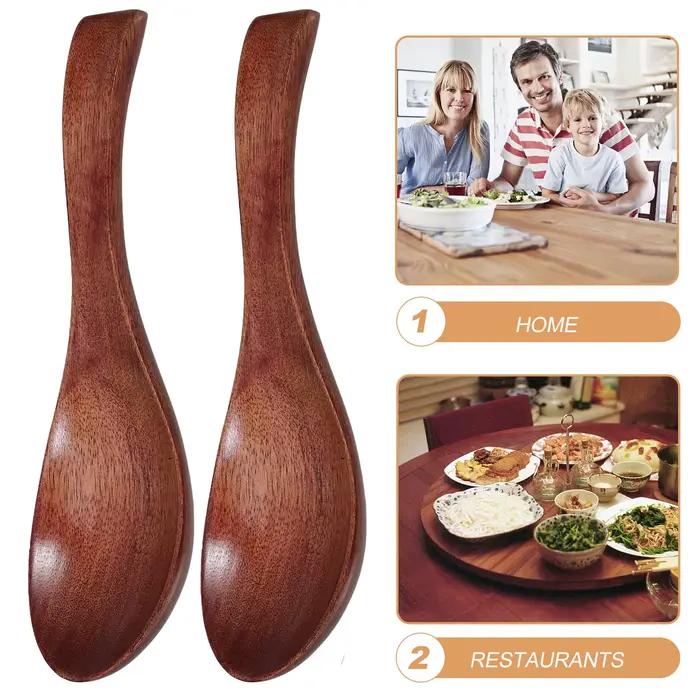 Cuillère à riz en bois japonaise à long manche
