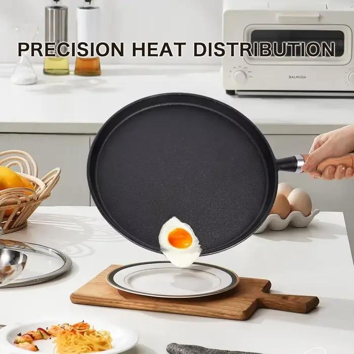 Poêle à frire en fonte non revêtue, antiadhésive, pour crêpes aux œufs, crêpière, Steak, poêle à gaz, cuisinière à Induction, ustensiles de cuisine, 1 pièces