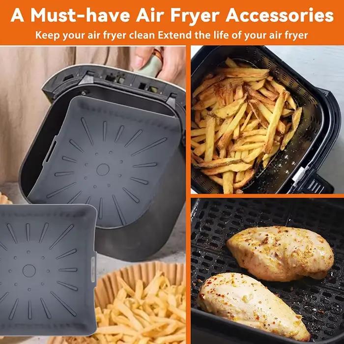 Grand panier en silicone pour friteuse à air
