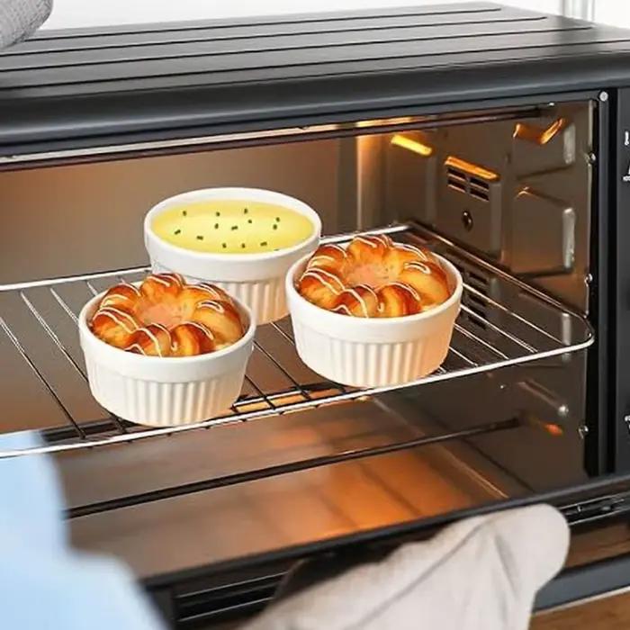 Bol de cuisson en porcelaine Ramekin de 8 Oz avec couvercle