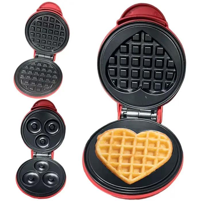 Mini Moule à Gaufres Électrique Antiadhésif Idéal Pour Le Petit Déjeuner Collations et Desserts Occasions Spéciales Cuisine Rapide Et Facile