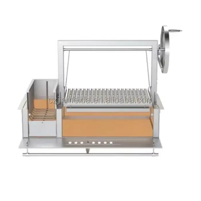 Barbecue portable en acier inoxydable réglable, style argentin, à intégrer dans les briques, pour cuisson DIY, idéal pour les fêtes en extérieur et dans le jardin