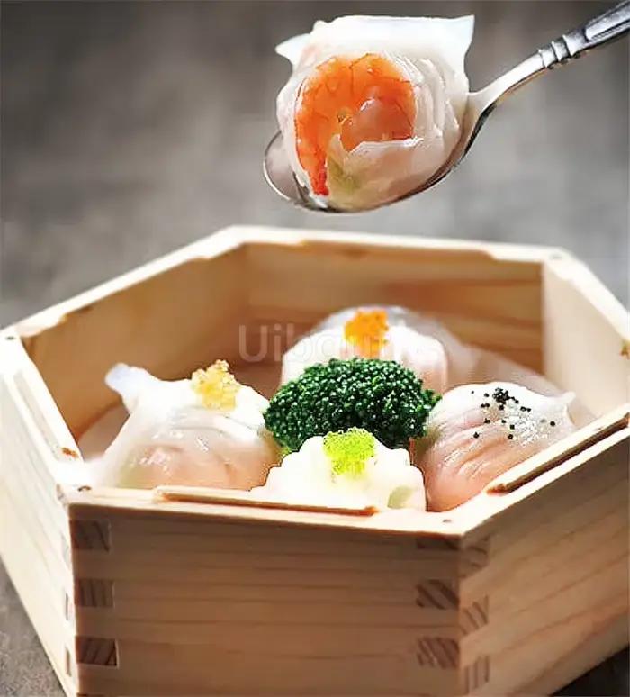 Cuiseur à vapeur en bambou Dummonopol chinois avec couvercle