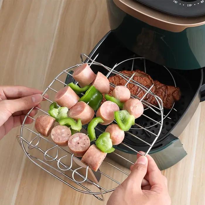 Plateau de support en acier inoxydable pour friteuse à Air et supports de cuisson à la vapeur