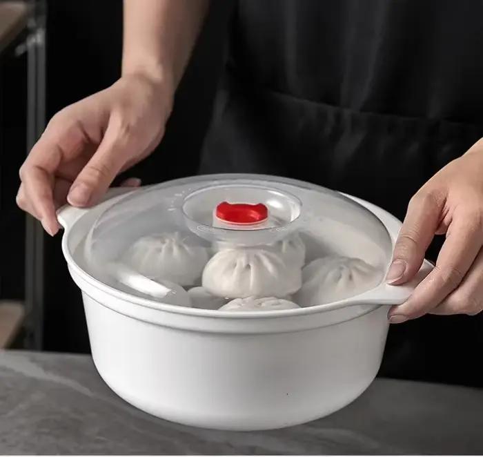 Four à micro-ondes boîte spéciale Pot chauffant riz riz chaud petits pains cuits à la vapeur bol de nouilles cuisine domestique récipient de cuisson des aliments vaisselle