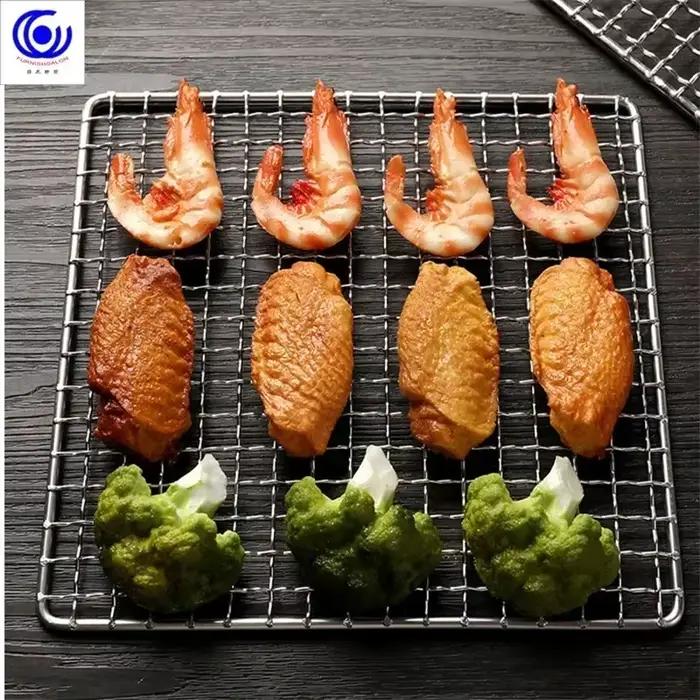 Grille de barbecue rectangulaire en acier inoxydable