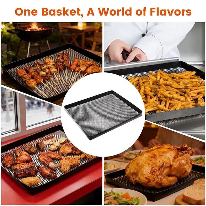 YOMEEI 1 pièce Tapis de cuisson antiadhésif noir